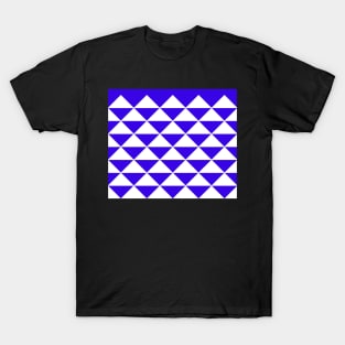 Abstract Triangles pattern - blue and white. T-Shirt